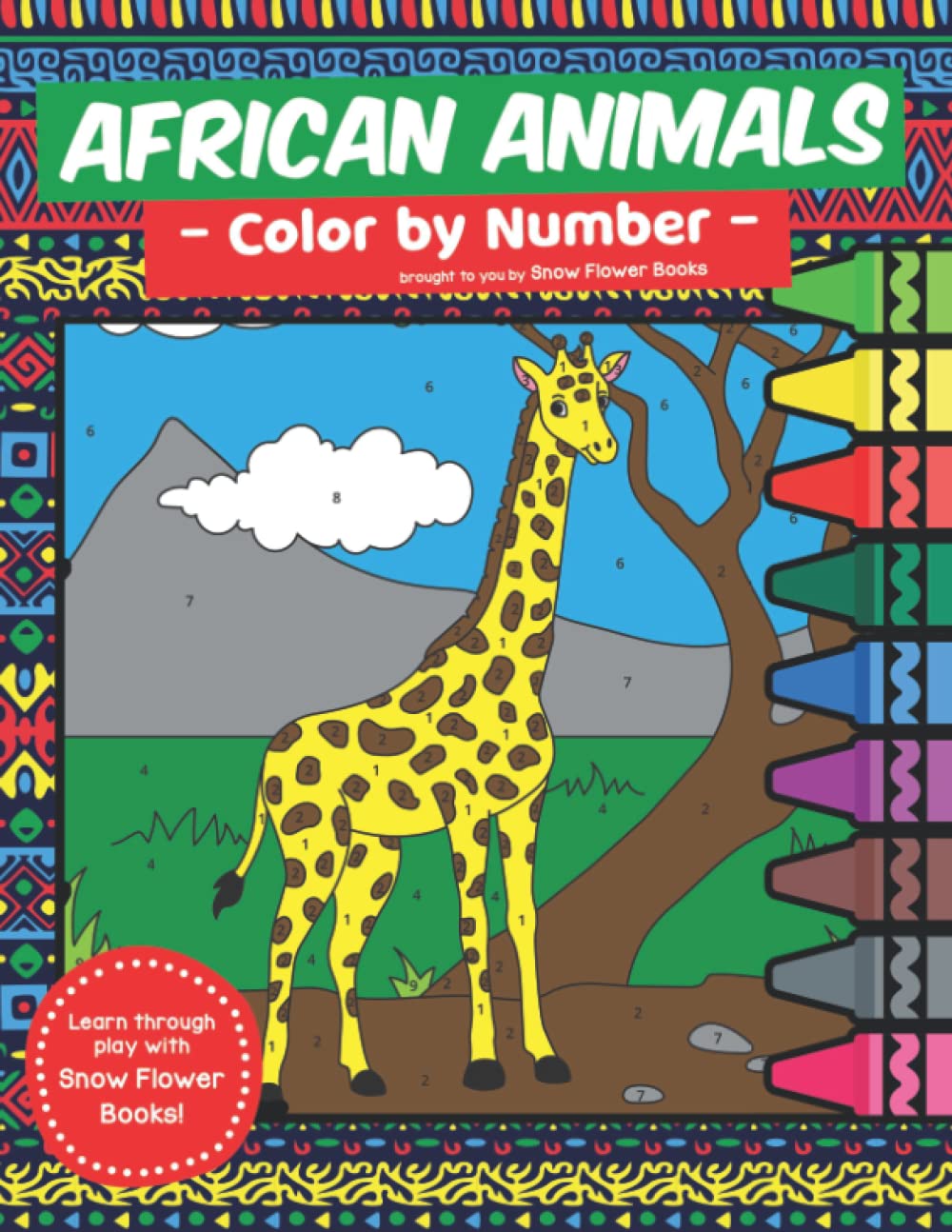 African Animals Color by Number