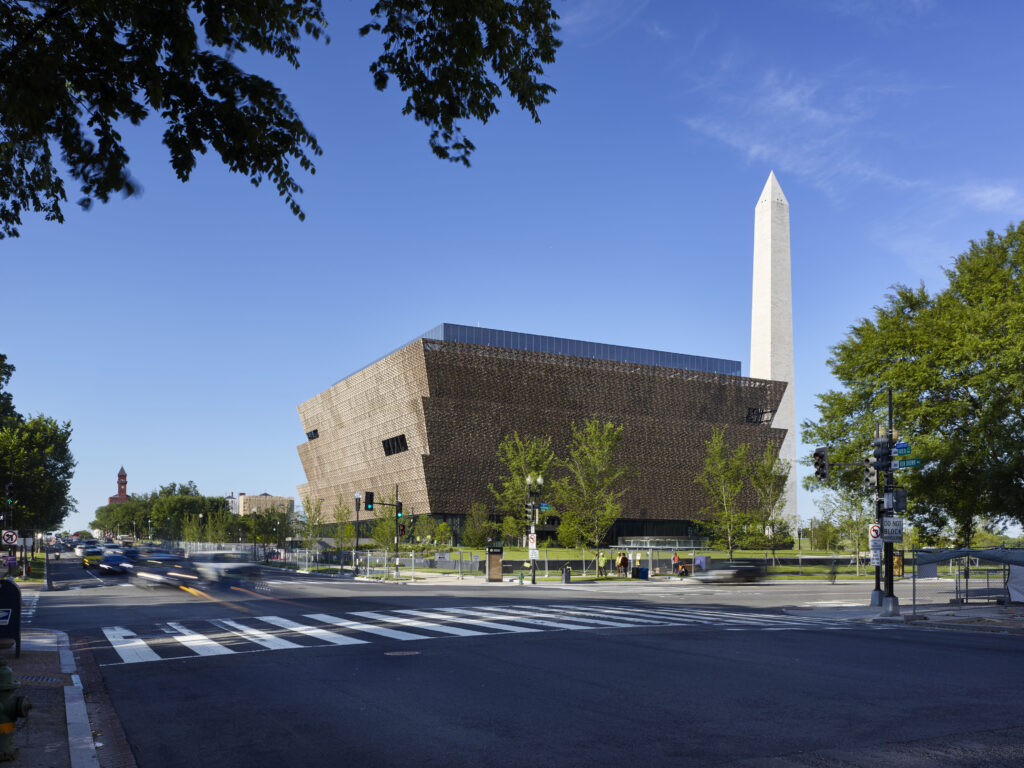 The National Museum of African American History and Culture, where its accompanying Black library is located in Washington, DC, USA